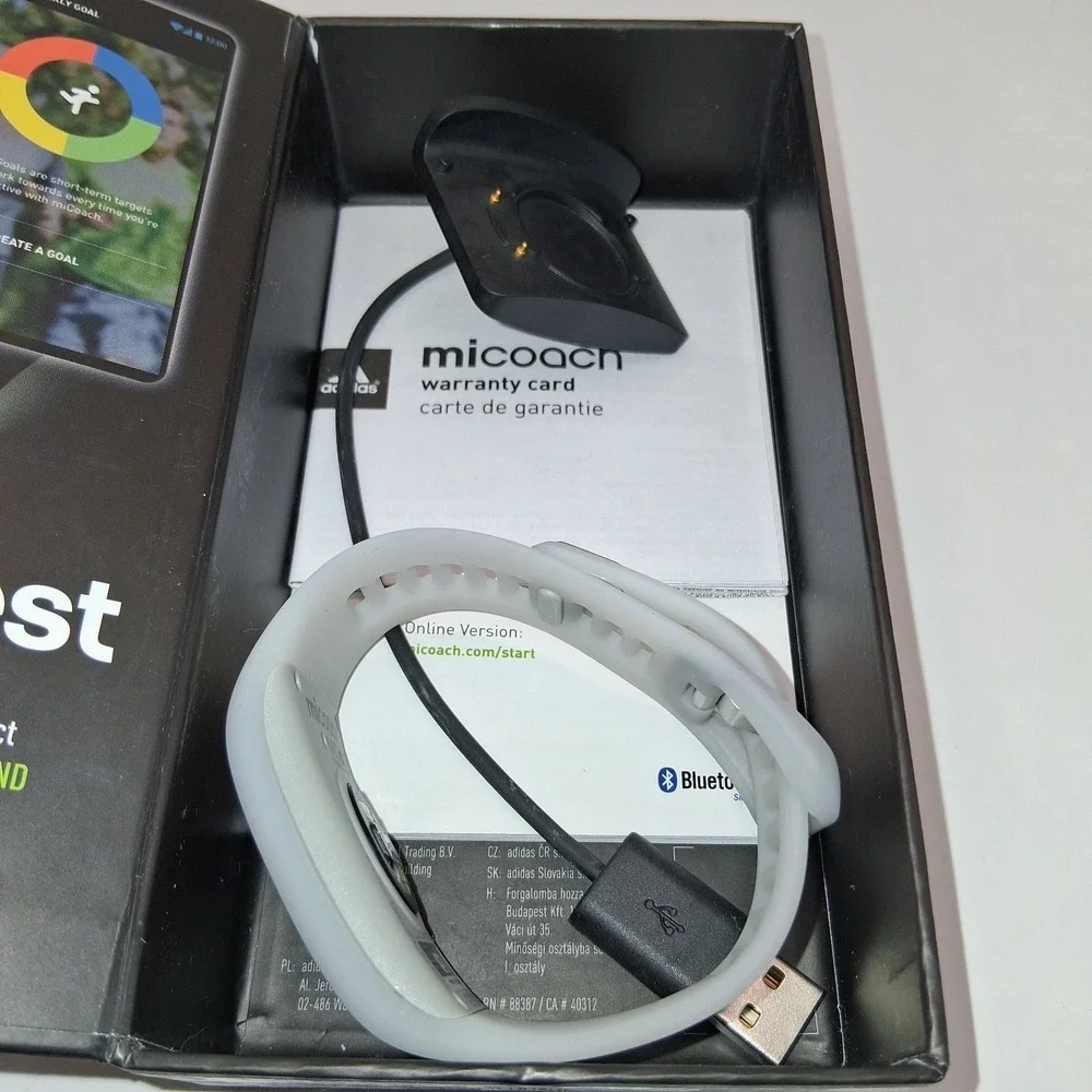 Adidas - Micoach Fit Smart Activity Tracker + Heart Rate - Small, White